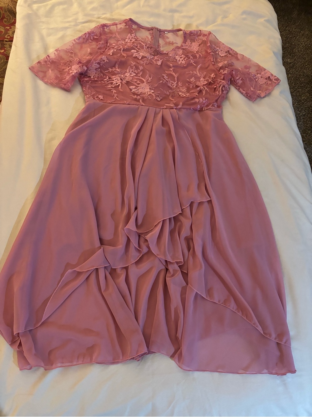 June Joan Jenny Rhonda dress elegant lace dress pink 3xl